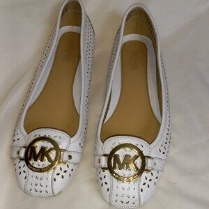 Michael Kors White Moccasin
